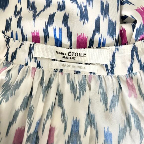 Isabel Marant Etoile Geometric Long Sleeve Aurora Blouse Size 38 FR 6 US - Picture 4 of 5